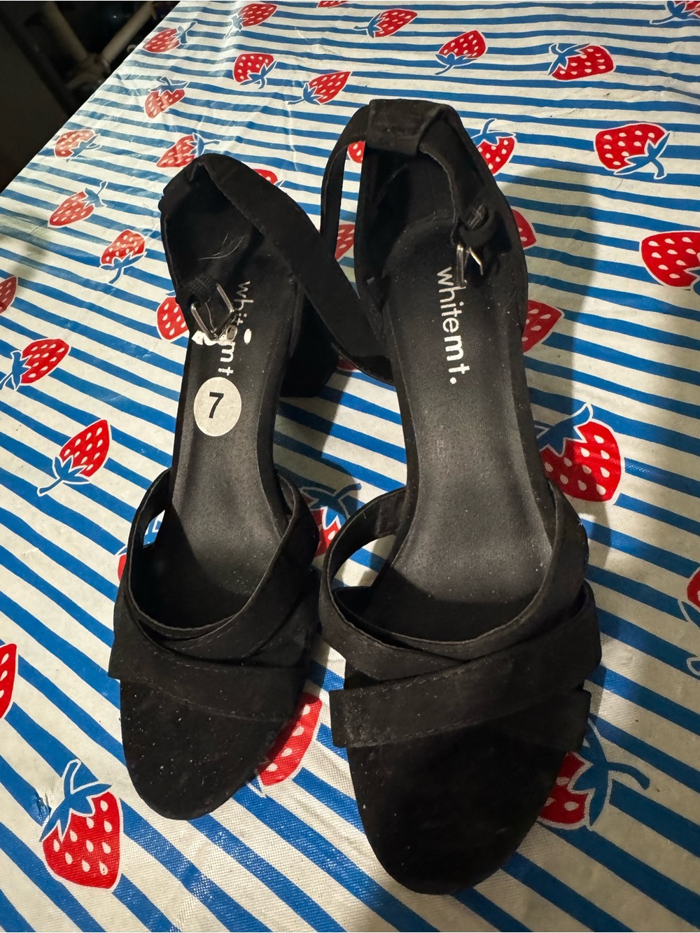 Women's Black Strappy Block Heel Sandals